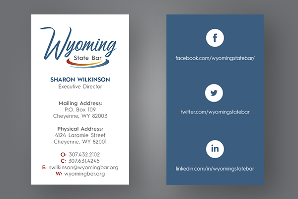 Wyoming State Bar business cards