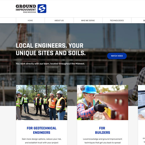 Home page of Ground Improvement Engineering website.