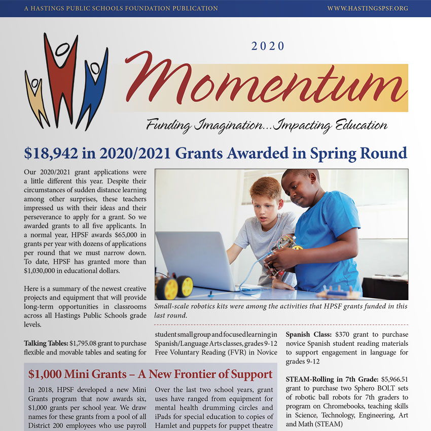 Cover for HPSF Momentum newsletter