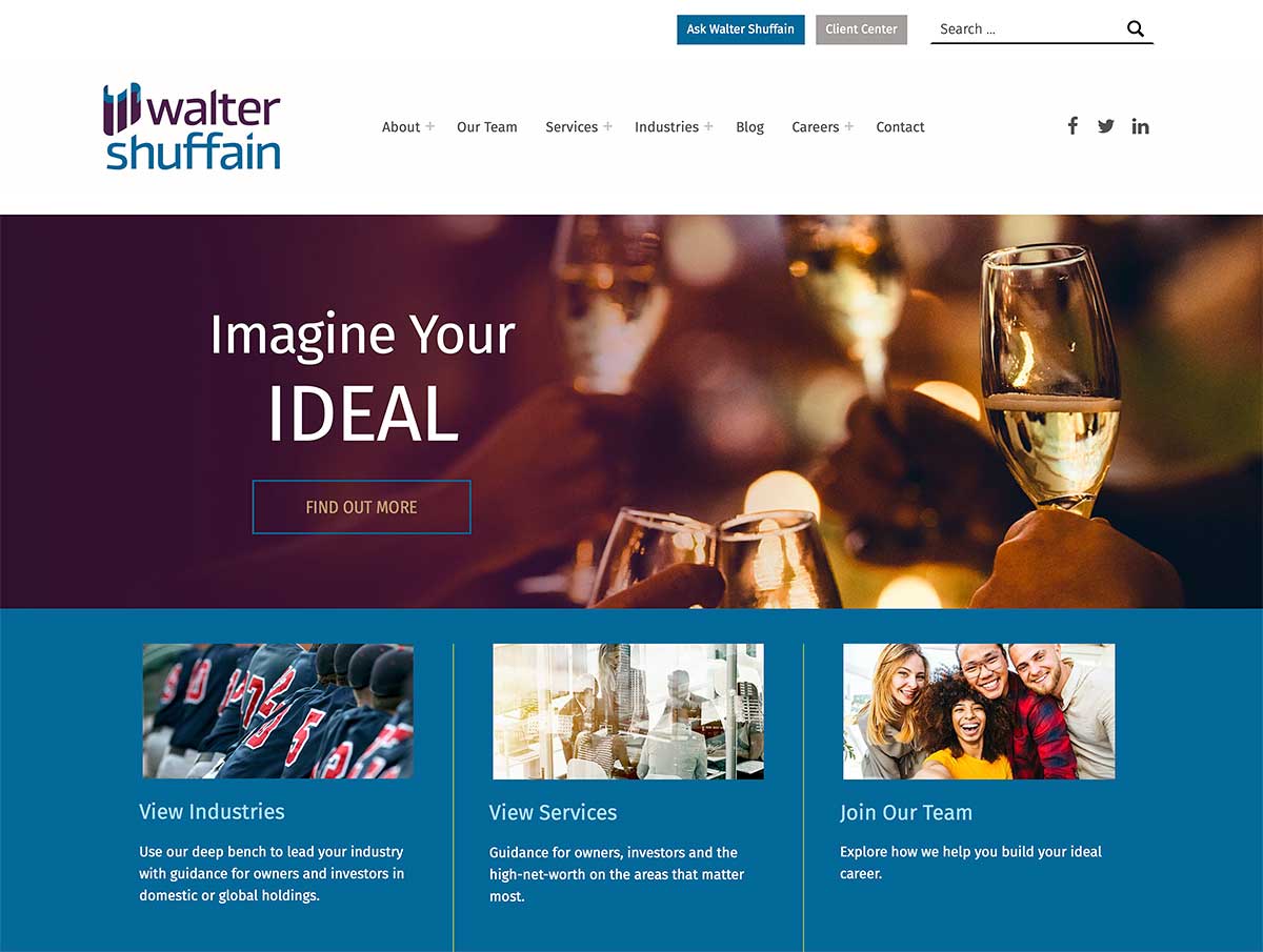 Walter Shuffain home page design