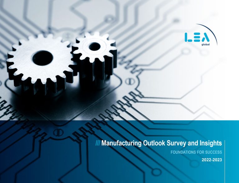 Cover of LEA Global Manufacturing Outlook Survey and Insights Report